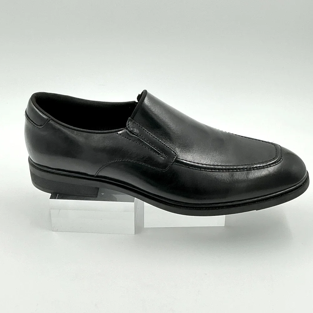 Nordstrom Rack Mens Size 13 Slip On Loafer Black Leather Ortholite NEW MSRP $60